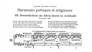 Liszt Benediction de Dieu dans la Solitude  Ernst Levy Score [upl. by Nyahs]