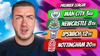 MY OFFICIAL PREMIER LEAGUE 202425 PREDICTIONS [upl. by Nevs]