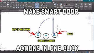 How to Create Door Dynamic Block  Autocad tips [upl. by Cavanaugh767]