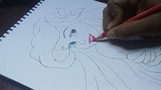 How to draw ARIELThe Little Mermaid step by step [upl. by Arahk135]