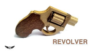 how to make a DIY cardboard gun revolver that shoots [upl. by Ynnavoeg]