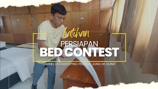 bed making training skill housekeeping makingbed [upl. by Ailehs790]