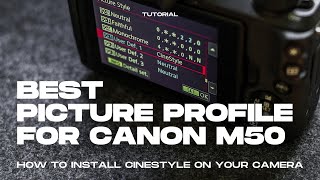 Best Canon M50 Flat Picture Profile  How to install Cinestyle [upl. by Bella941]