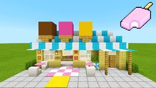 Minecraft Tutorial How To Make A Ice Cream Parlor quot2019 City Build Tutorialquot [upl. by Annawal]