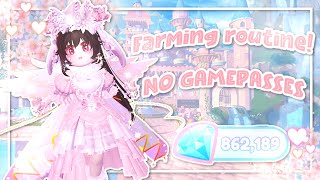 ❀ Updated Farming routine ❀  NO GAMEPASSES  Royale High [upl. by Marva613]