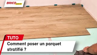 Comment poser un parquet stratifié   Bricomarché [upl. by Durware]