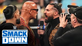 Rhodes and Rollins hijack Rock and Reigns’ address SmackDown highlights March 8 2024 [upl. by Alaster385]