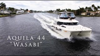 Power Catamaran For Sale  2018 Aquila 44 quotWASABIquot [upl. by Jessica77]