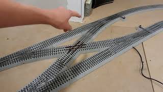 Lionel FasTrack Double Crossover Layout Update [upl. by Enilemme]