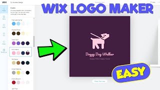 How to Create a LOGO with WIX LOGO MAKER  EASY [upl. by Sairu336]