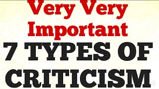 7 Types of Literary Criticism [upl. by Harald387]