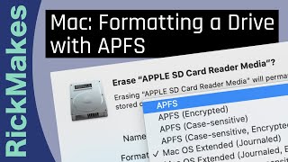 Mac Formatting a Drive with APFS [upl. by Shultz]