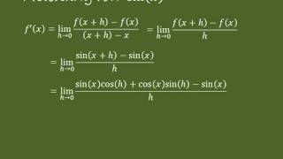 Ableitung von sinx [upl. by Airad]