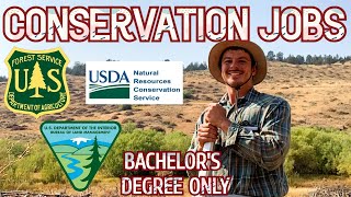 Environmental Conservation Jobs in the Federal Government DOI USDA  Bachelor’s degrees [upl. by Rainger]