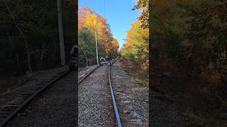 Fall rail bike ride  Seashore Trolley Museum Kennebunkport Maine nature railbike [upl. by Dlonyer]