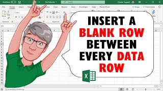 Insert a Blank Row Between Each Data Row or Record in Excel [upl. by Ulick]