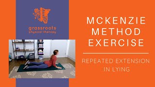 McKenzie Method Exercise  Repeated Extension in Lying [upl. by Ruthanne]