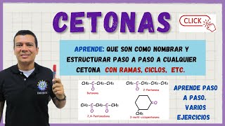 🎖️CETONAS Nomenclatura COMO NOMBRAR de todo tipo con ramas cíclicas y como hacer estructuras [upl. by Aseefan492]