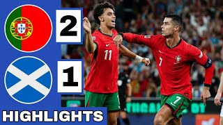 🔴Portugal vs Scotland 21 Extended HIGHLIGHTS  Ronaldo Winning GOAL  UEFA Nations League [upl. by Lorsung]