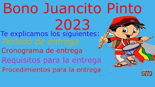 Requisitos para cobrar el Bono Juancito Pinto 2023 quotSOLO CARNETquot [upl. by Reg]