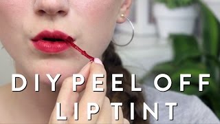 DIY PEEL OFF LIP TINT  2 DIFFERENT WAYS WITH AND WITHOUT GLUE [upl. by Aloibaf]