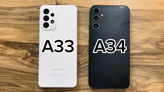 Samsung Galaxy A33 vs Samsung Galaxy A34 [upl. by Lenz578]