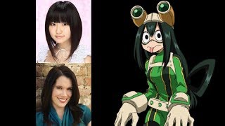 Anime Voice Comparison Tsuyu Asui My Hero Academia [upl. by Janka]