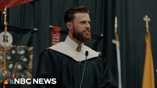 Chiefs kicker faces backlash over graduation speech [upl. by Ityak298]