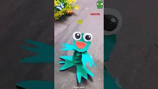 Easy kids frog paper craft🐸✨😨shorts trending viralvideo funny story art diy kids craft yt [upl. by Novert613]