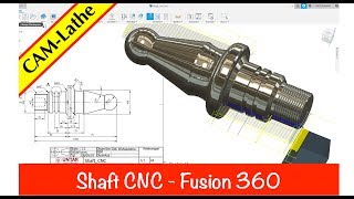 Shaft CNC  Fusion 360 CAM Tutorial [upl. by Botti]