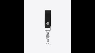 Saint Laurent MONOGRAM KEY RING IN SMOOTH LEATHER 518323 0SX0E 1000 [upl. by Noizneb]