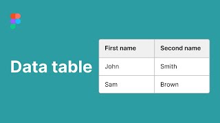 Data tables in Figma [upl. by Ermin]