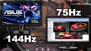 75Hz vs 144Hz Gaming Monitor Worth the Extra Frames [upl. by Fawn]