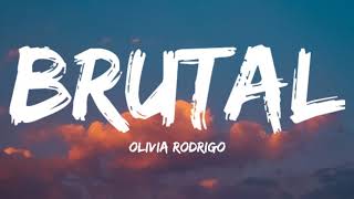 Olivia RodrigoBrutal Lyrics Video [upl. by Ellehcirt]