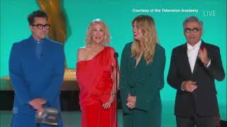 Schitts Creek cast reunites during the 2021 Emmy Awards [upl. by Garwood]