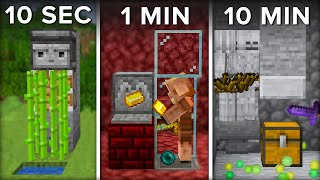 Minecraft Farm In 10 SECONDS 1 Minute amp 10 Minutes [upl. by Kauppi859]