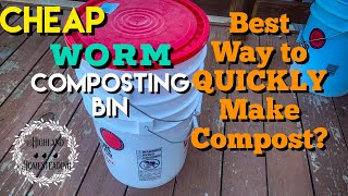 Easy INEXPENSIVE Worm Composting DIY Vermicomposting Bin [upl. by Rehc]