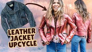 How To Make a METALLIC Leather Jacket 6 UPCYCLE  DIY w Orly Shani [upl. by Valerie208]