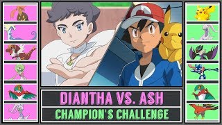 Ash vs Diantha Pokémon SunMoon  Champions Challenge [upl. by Adeirf509]