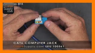 How To Install A Cat6 Computer Jack [upl. by Uase256]