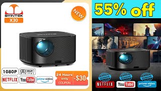 BYINTEK X30 1080P Full HD Licensed Netflix TV System AI Auto focus Home Theater Projector [upl. by Towne]