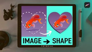 Cut an IMAGE into any SHAPE  Procreate Tutorial [upl. by Nybor69]