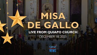 LIVESTREAM Misa de Gallo sa Quiapo Church December 18 2023  Replay [upl. by Keary]