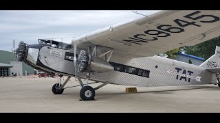 Ford TriMotor Full Flight Port Clinton OH Liberty Aviation Museum 92422 [upl. by Tlevesor]