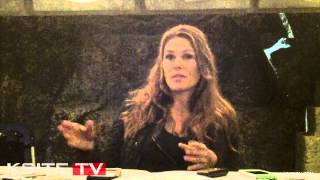 The 100 On Set Paige Turco Interview [upl. by Yelyah]