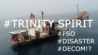 FSO Trinity Spirit  Explodes Video footage from Supply Vessel [upl. by Llewxam]