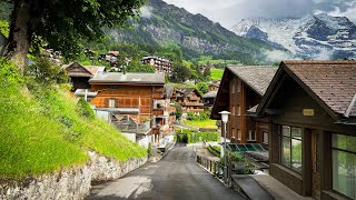 WENGEN Switzerland MOST BEAUTIFUL Swiss Village  4K Walking Tour [upl. by Eng583]