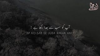 LOVE URDU POETRY  APKO SAB SE JUDA RAKHA HAI  ZAIN SHAKEEL  VOICE  HANZALA SHAHID [upl. by Akerahs]