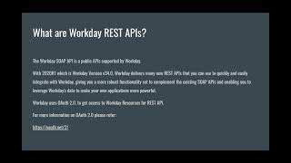 1 Introduction to Workday Integration [upl. by Baxy228]