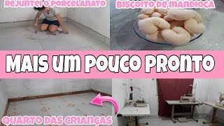 Mais um quarto prontoRejuntei o porcelanato biscoito de mandioca [upl. by Alaehcim]